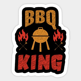 BBQ KING design / funny grilling lover / Grill Master BBQ Grilling / barbecue Sticker